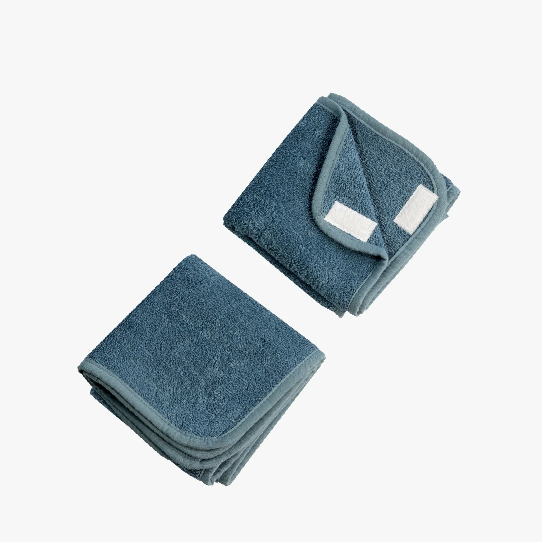 Ersatz-Frotteebezüge für Wickelbrettauflage Astrid, Klettverschluss, 2er-Set, petrol, 30x69cm