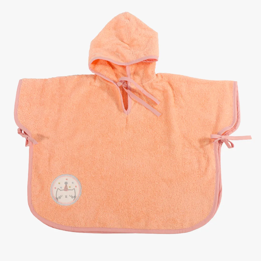 Badeponcho Caja, koralle, 59x61 cm