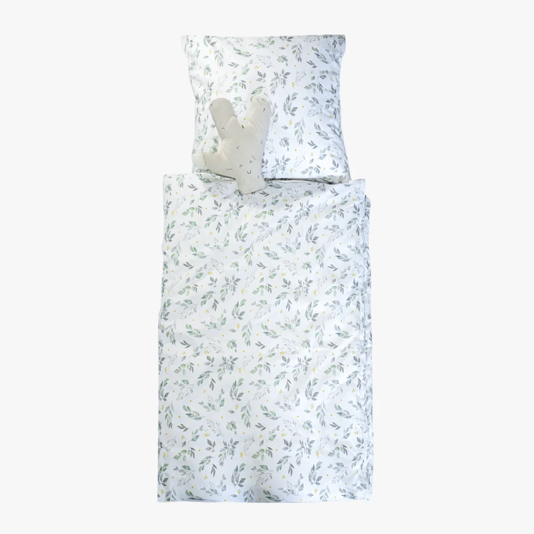Bettwäsche-Set Flora, weiß, 135x200 cm