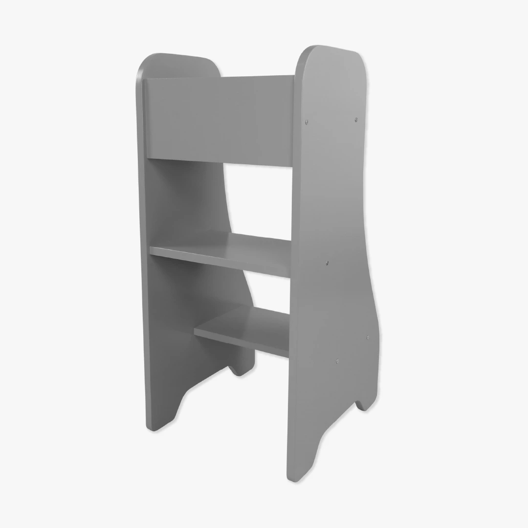 Entdeckerturm Turmine, Montessori Lernturm, grau, 43x94x50 cm