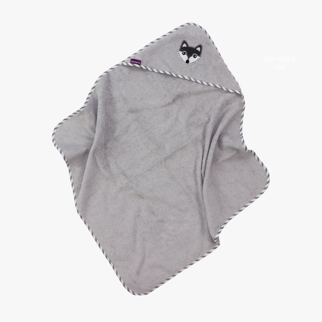 Kapuzenhandtuch Foxi, grau, 80x78 cm
