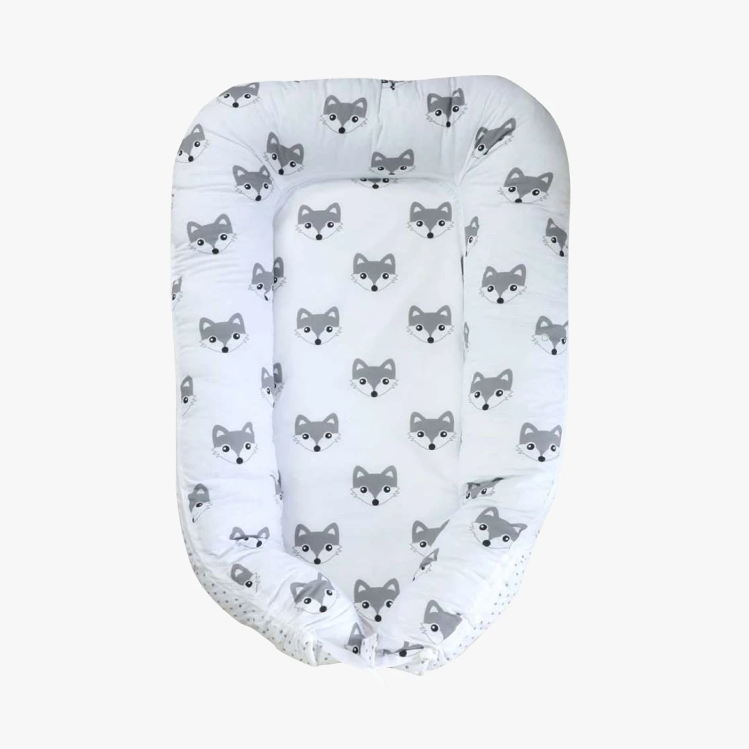 Babynest Liv mit Reißverschluss, weiß, 105x60 cm