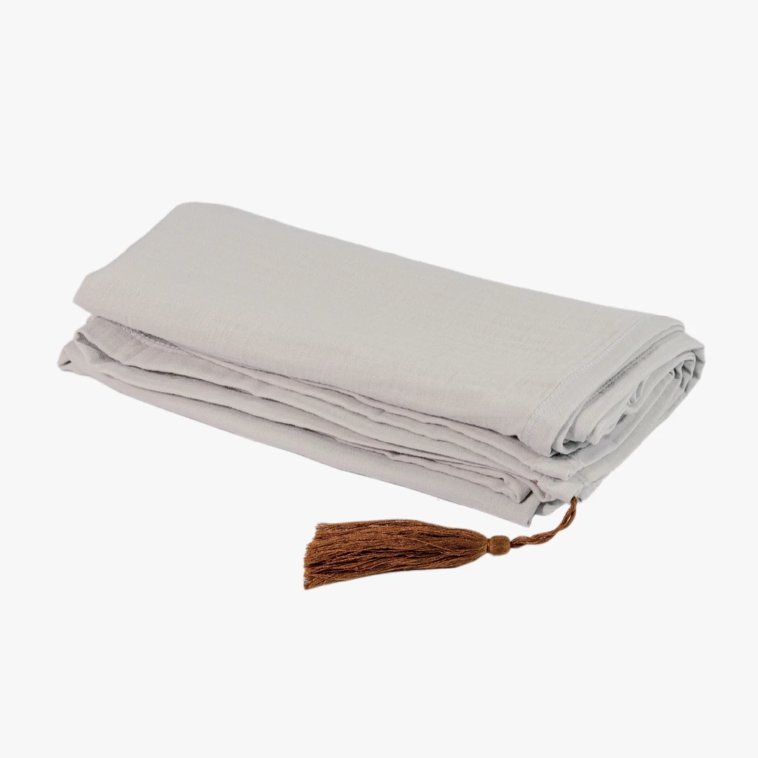 Babydecke Emma, Musselin, grau, 120x120 cm