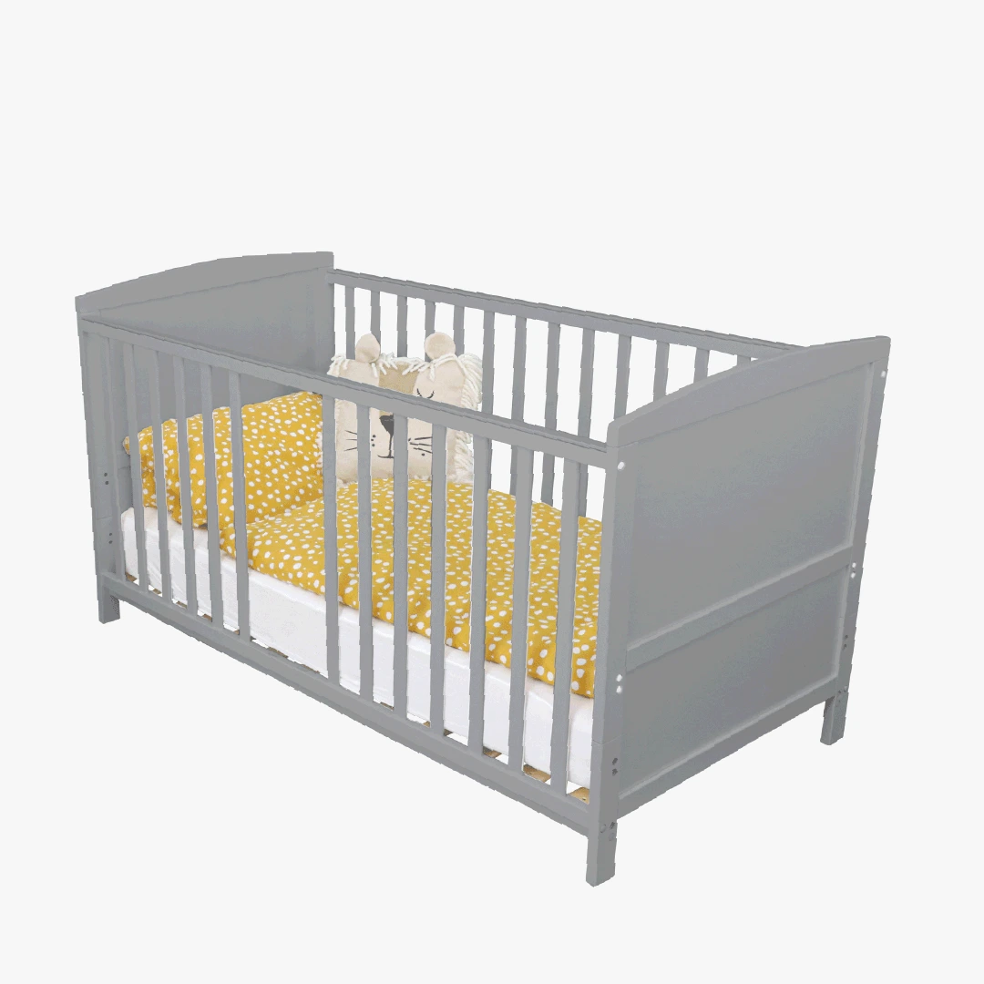 Babybett Mika, grau, 140x70 cm