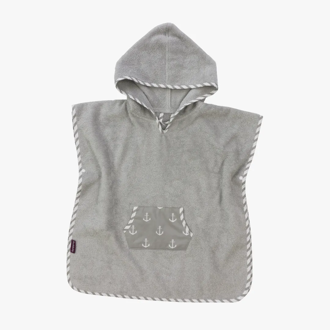 Badeponcho Greta, grau, 57x84 cm