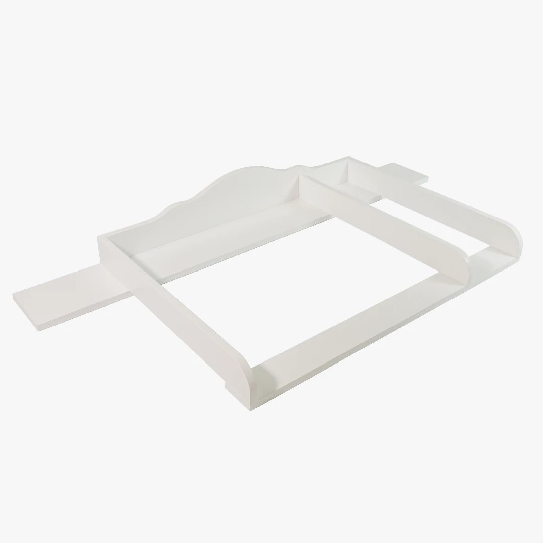 Wickelaufsatz für IKEA Hemnes - Noah mit 160 cm Blende und Trennfach, weiß